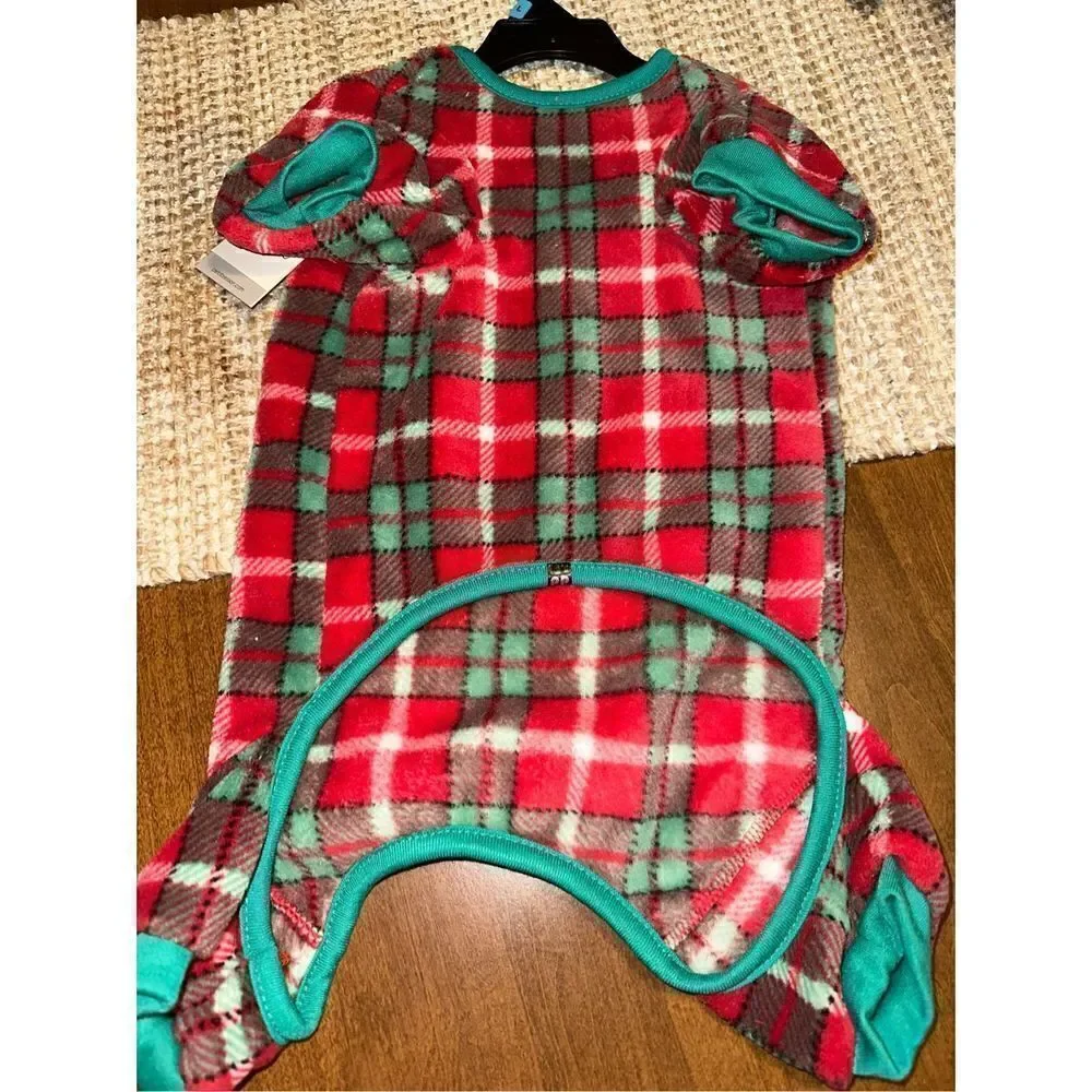 Pet Posse Flannel Dog Romper Sweater Size Large 18”